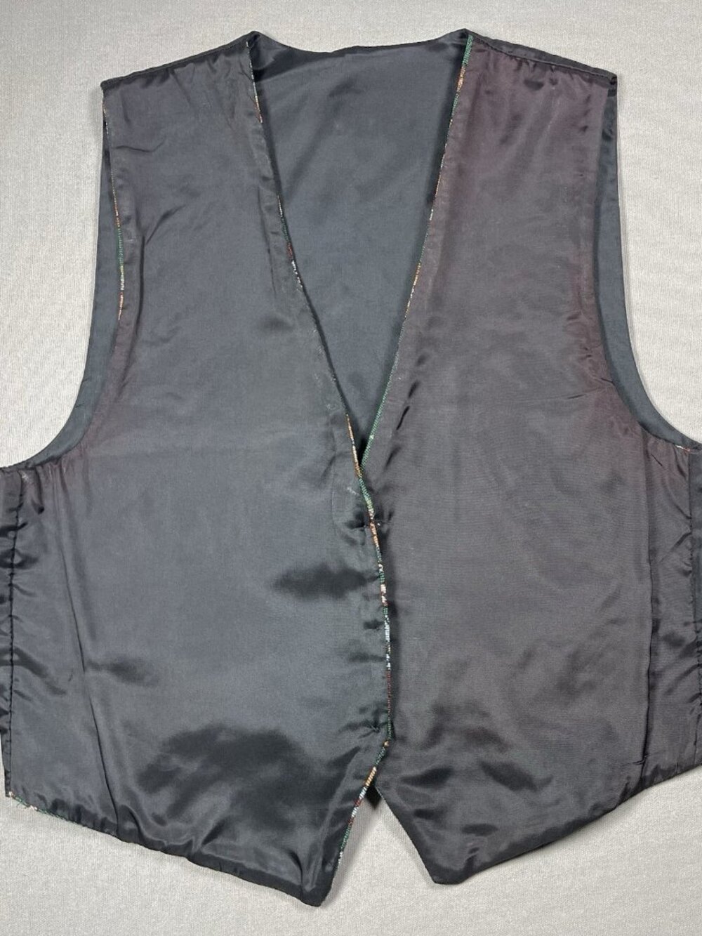 Paul Harris Design USA Green Christmas Holiday Printed Vest - Women Size Small - Picture 13 of 16